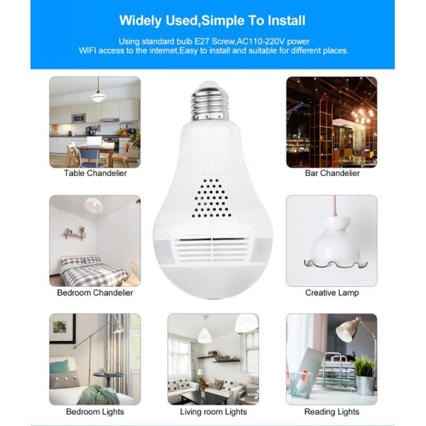 INNOTRONIC λάμπα με ενσωματωμένη κάμερα ICS-R5H, 1080p, Wi-Fi, λευκή INNOTRONIC λάμπα με ενσωματωμένη κάμερα ICS-R5H, 1080p, Wi-Fi, λευκή