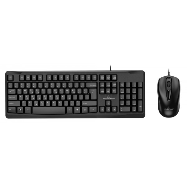 POWERTECH set ποντίκι & πληκτρολόγιο PT-933, ενσύρματο, 1000dpi, μαύρο POWERTECH set ποντίκι & πληκτρολόγιο PT-933, ενσύρματο, 1000dpi, μαύρο