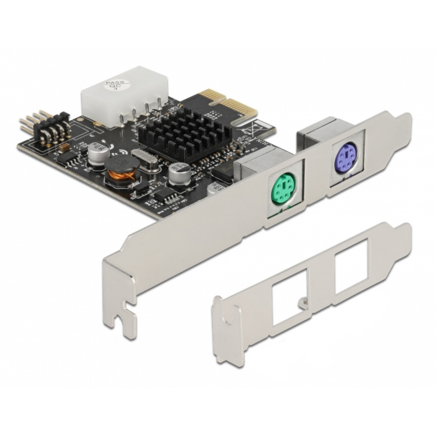 DELOCK κάρτα επέκτασης PCIe σε 2x PS/2 90049 low profile, USB pin header DELOCK κάρτα επέκτασης PCIe σε 2x PS/2 90049 low profile, USB pin header