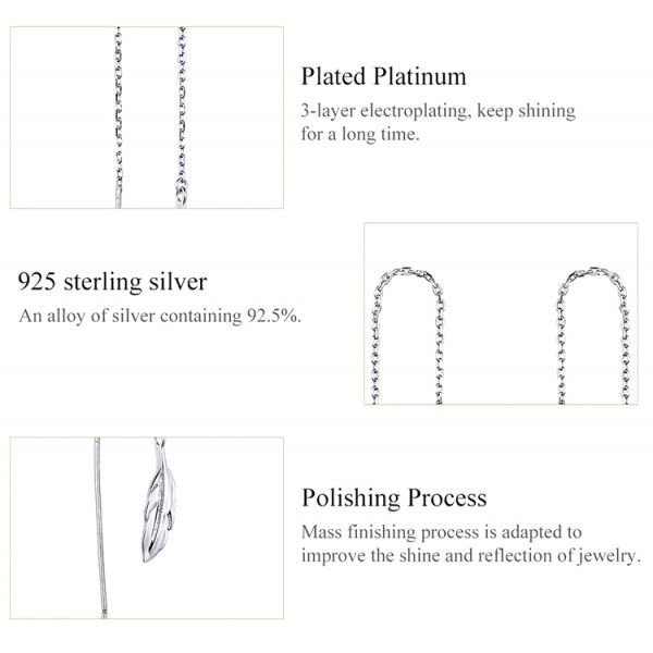 BAMOER σκουλαρίκια κρεμαστά SCE786 σε σχέδιο φτερού, ασήμι 925, ασημί BAMOER σκουλαρίκια κρεμαστά SCE786 σε σχέδιο φτερού, ασήμι 925, ασημί