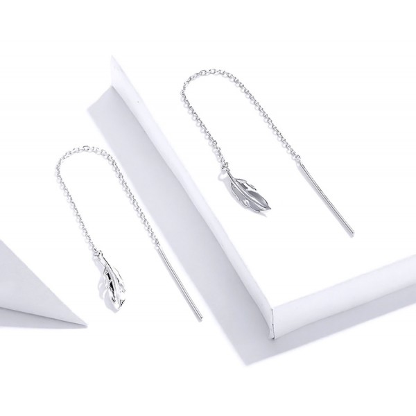 BAMOER σκουλαρίκια κρεμαστά SCE786 σε σχέδιο φτερού, ασήμι 925, ασημί BAMOER σκουλαρίκια κρεμαστά SCE786 σε σχέδιο φτερού, ασήμι 925, ασημί