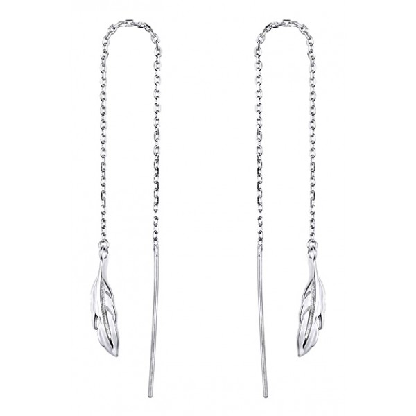 BAMOER σκουλαρίκια κρεμαστά SCE786 σε σχέδιο φτερού, ασήμι 925, ασημί BAMOER σκουλαρίκια κρεμαστά SCE786 σε σχέδιο φτερού, ασήμι 925, ασημί