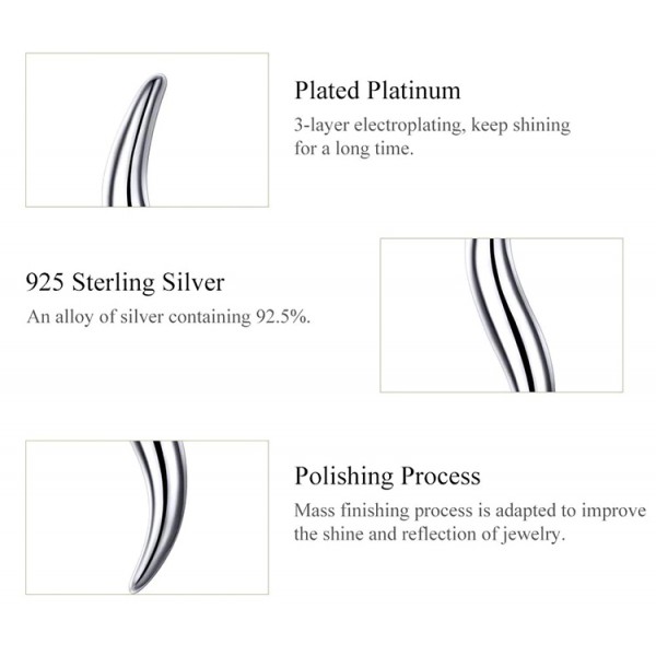 BAMOER σκουλαρίκια καρφωτά SCE600 σε σχέδιο κύματος, ασήμι 925, ασημί BAMOER σκουλαρίκια καρφωτά SCE600 σε σχέδιο κύματος, ασήμι 925, ασημί