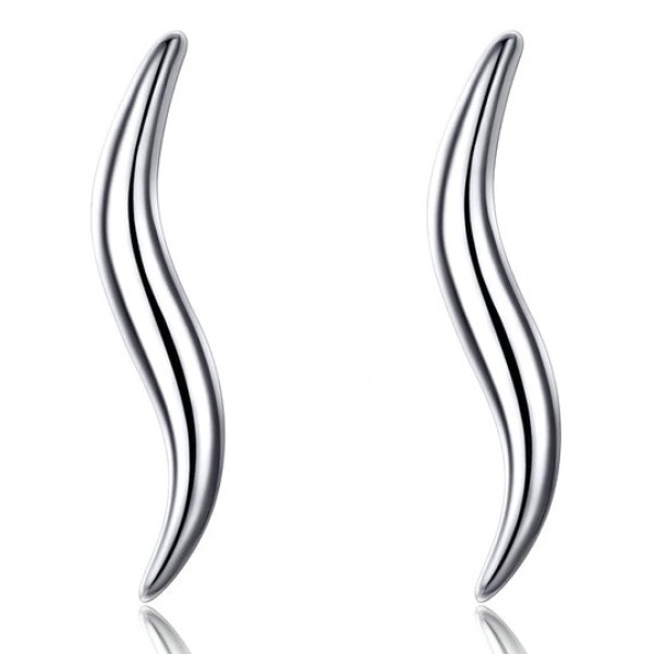 BAMOER σκουλαρίκια καρφωτά SCE600 σε σχέδιο κύματος, ασήμι 925, ασημί BAMOER σκουλαρίκια καρφωτά SCE600 σε σχέδιο κύματος, ασήμι 925, ασημί