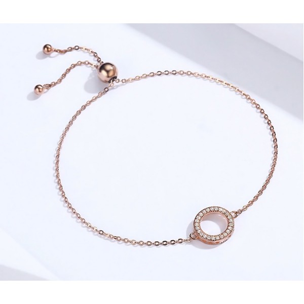 BAMOER βραχιόλι SCB030-C σε σχήμα κύκλου, ασήμι 925, ροζ χρυσό BAMOER βραχιόλι SCB030-C σε σχήμα κύκλου, ασήμι 925, ροζ χρυσό