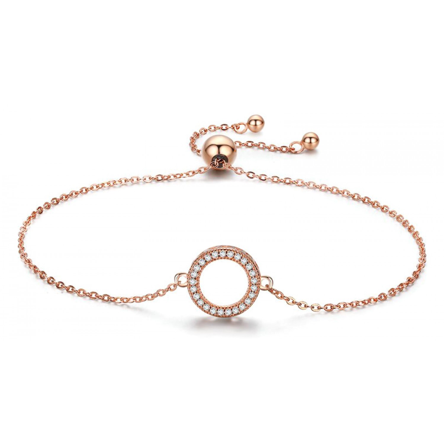 BAMOER βραχιόλι SCB030-C σε σχήμα κύκλου, ασήμι 925, ροζ χρυσό BAMOER βραχιόλι SCB030-C σε σχήμα κύκλου, ασήμι 925, ροζ χρυσό