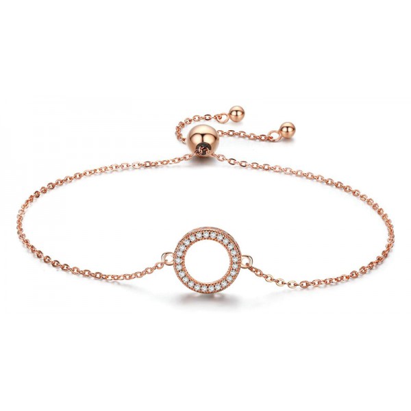 BAMOER βραχιόλι SCB030-C σε σχήμα κύκλου, ασήμι 925, ροζ χρυσό BAMOER βραχιόλι SCB030-C σε σχήμα κύκλου, ασήμι 925, ροζ χρυσό