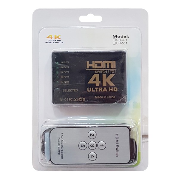 POWERTECH HDMI Amplifier Switch 5 in 1 PTH-052, 4K, 3D, Remote Control POWERTECH HDMI Amplifier Switch 5 in 1 PTH-052, 4K, 3D, Remote Control