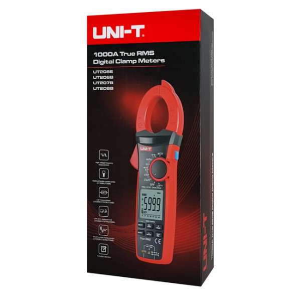 UNI-T πολύμετρο & αμπεροτσιμπίδα UT206B, 1000A AC, NCV, True RMS UNI-T πολύμετρο & αμπεροτσιμπίδα UT206B, 1000A AC, NCV, True RMS