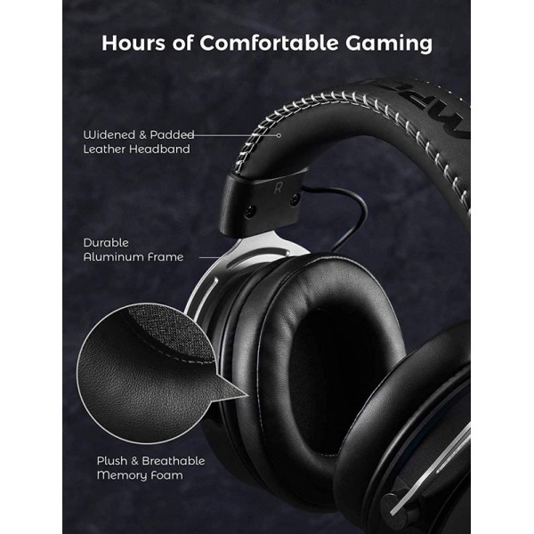 MPOW gaming headset Air SE BH439A, multiplatform, 3.5mm, μαύρο-κόκκινο