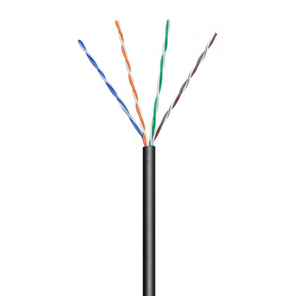 GOOBAY καλώδιο δικτύου 57198, CAT 5e U/UTP, CCA, 100m, μαύρο GOOBAY καλώδιο δικτύου 57198, CAT 5e U/UTP, CCA, 100m, μαύρο