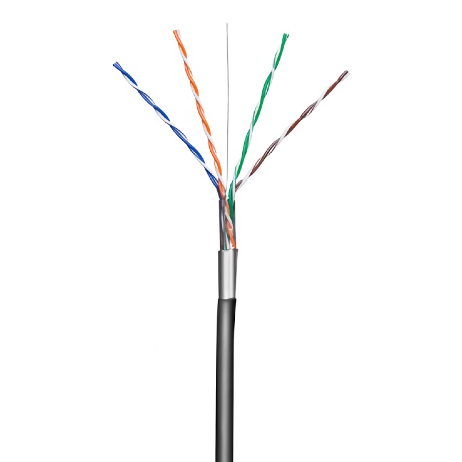 GOOBAY καλώδιο F/UTP CAT 5e 57294, CCA, AWG 24/1, 100m, μαύρο GOOBAY καλώδιο F/UTP CAT 5e 57294, CCA, AWG 24/1, 100m, μαύρο