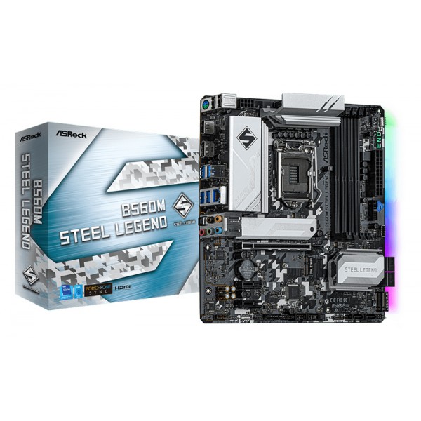 ASROCK μητρική B560M Steel Legend, 4x DDR4, s1200, USB 3.2, mATX