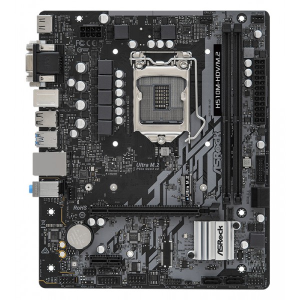 ASROCK μητρική H510M-HDV/M.2, 2x DDR4, s1200, USB 3.2, mATX ASROCK μητρική H510M-HDV/M.2, 2x DDR4, s1200, USB 3.2, mATX