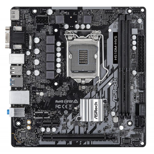 ASROCK μητρική H510M-HVS, 2x DDR4, s1200, USB 3.2, mATX