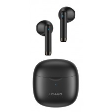 USAMS earphones IA04 με θήκη φόρτισης, True Wireless, μαύρα