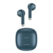 USAMS earphones IA04 με θήκη φόρτισης, True Wireless, μπλε