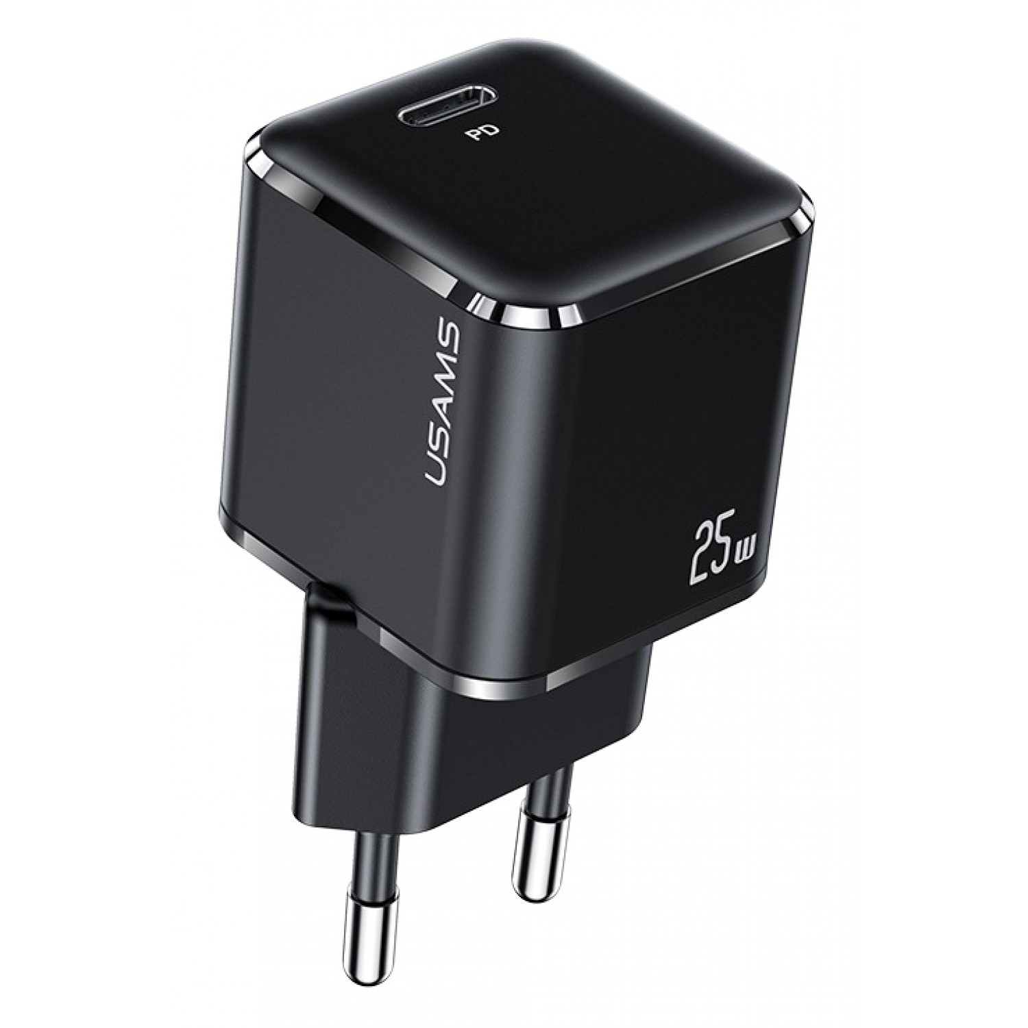 USAMS φορτιστής τοίχου T42, USB Τype-C, Super Si, PD QC 3.0, 25W, μαύρος USAMS φορτιστής τοίχου T42, USB Τype-C, Super Si, PD QC 3.0, 25W, μαύρος