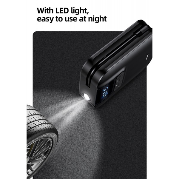 USAMS mini συμπιεστής αέρος αυτοκινήτου US-ZB215, μαύρος USAMS mini συμπιεστής αέρος αυτοκινήτου US-ZB215, μαύρος