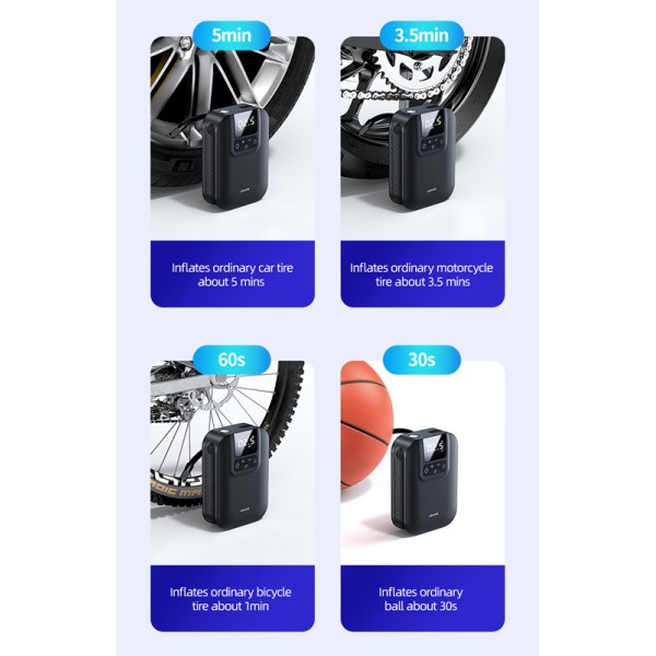 USAMS mini συμπιεστής αέρος αυτοκινήτου US-ZB215, μαύρος USAMS mini συμπιεστής αέρος αυτοκινήτου US-ZB215, μαύρος