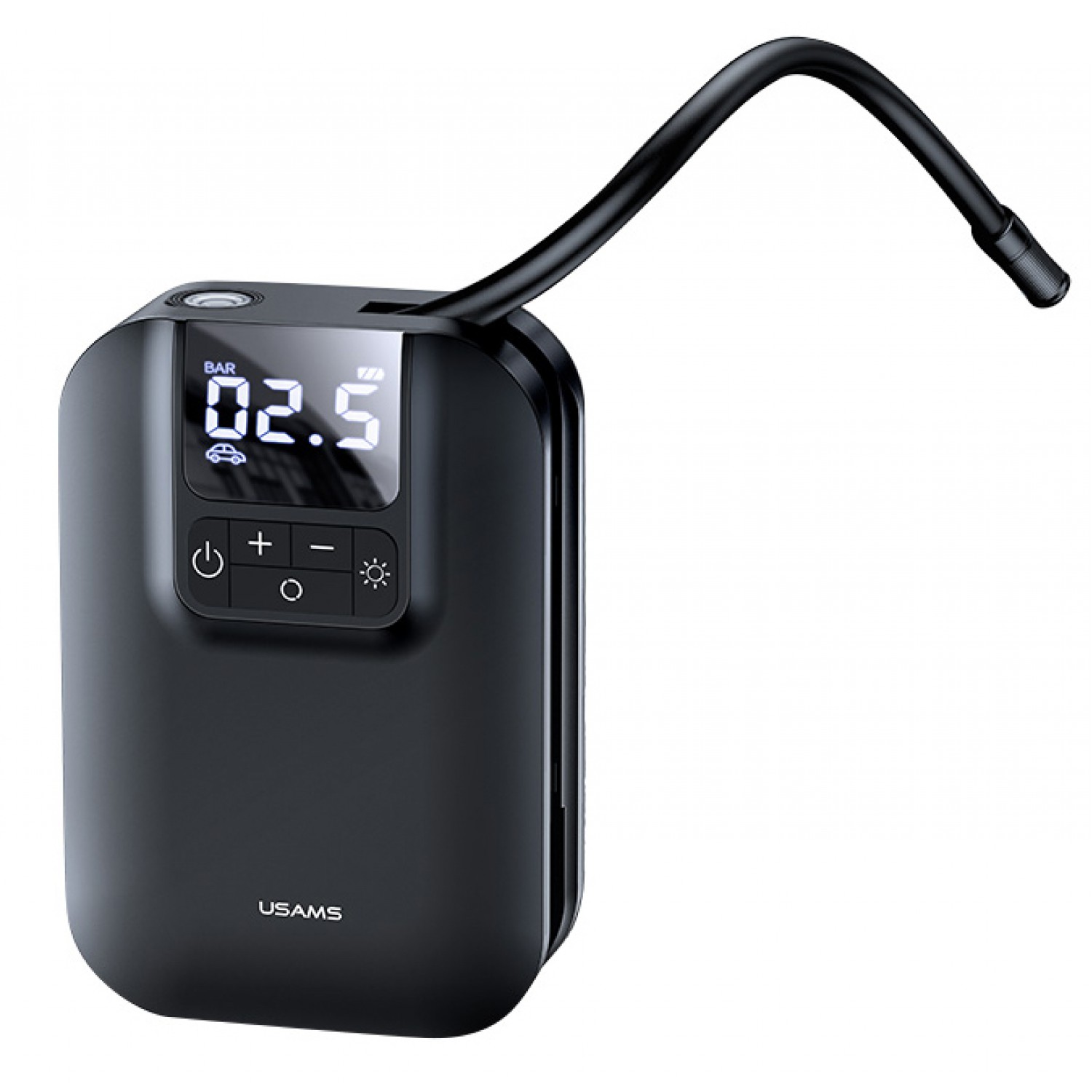USAMS mini συμπιεστής αέρος αυτοκινήτου US-ZB215, μαύρος USAMS mini συμπιεστής αέρος αυτοκινήτου US-ZB215, μαύρος