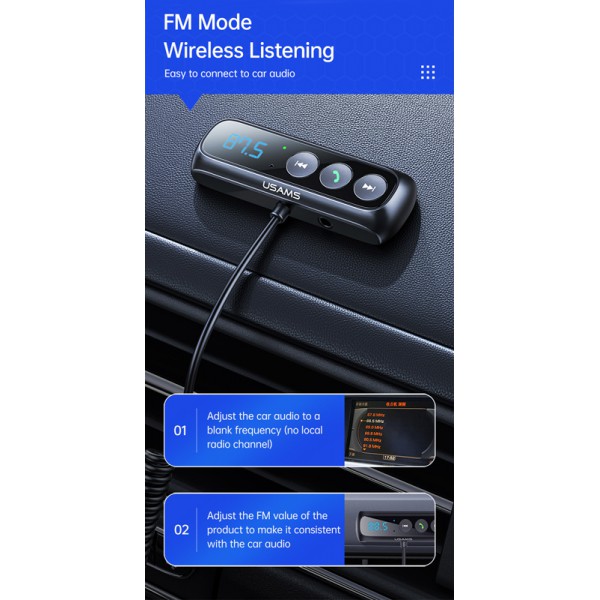 USAMS audio receiver αυτοκινήτου US-SJ503, FM display, wireless, BT, SD USAMS audio receiver αυτοκινήτου US-SJ503, FM display, wireless, BT, SD