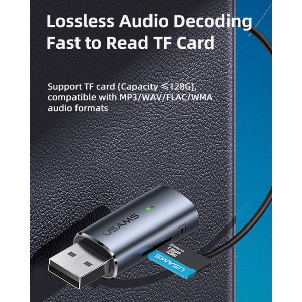 USAMS audio receiver αυτοκινήτου US-SJ504, wireless, BT, SD card USAMS audio receiver αυτοκινήτου US-SJ504, wireless, BT, SD card