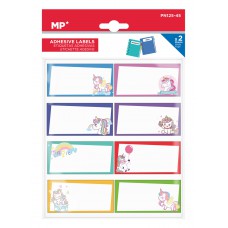 MP αυτοκόλλητες ετικέτες τετραδίων PN125-45, 65x32mm, 8 σχέδια, 16τμχ