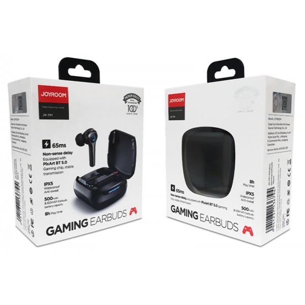 JOYROOM earphones με θήκη φόρτισης JR-TP1, True Wireless, μαύρα JOYROOM earphones με θήκη φόρτισης JR-TP1, True Wireless, μαύρα