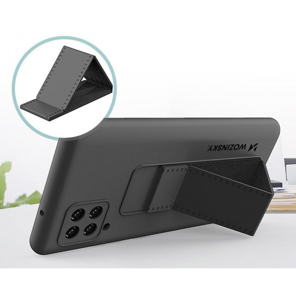 WOZINSKY θήκη Kickstand 69536 για Samsung A42 5G, μαύρη WOZINSKY θήκη Kickstand 69536 για Samsung A42 5G, μαύρη