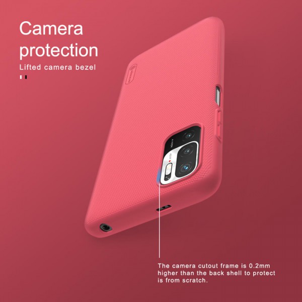 NILLKIN θήκη Super Frosted Shield για Xiaomi Redmi Note 10 5G, μαύρη NILLKIN θήκη Super Frosted Shield για Xiaomi Redmi Note 10 5G, μαύρη