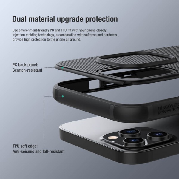 NILLKIN θήκη Super Frosted Shield για Apple iPhone 12/12 Pro, μαύρη NILLKIN θήκη Super Frosted Shield για Apple iPhone 12/12 Pro, μαύρη