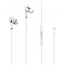 ROCKROSE earphones με μικρόφωνο Solo TC Neo, Type-C, 1.2m, λευκά