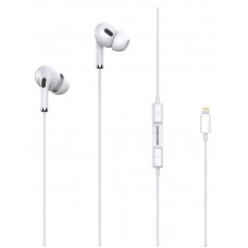 ROCKROSE earphones με μικρόφωνο Solo LT Neo, Lightning, 1.2m, λευκά