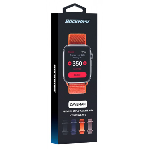 ROCKROSE nylon weave band Caveman για Apple Watch 42/44mm, μπλε