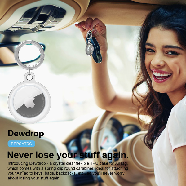 ROCKROSE θήκη Dewdrop για Air Tag RRPCATDC, διάφανη ROCKROSE θήκη Dewdrop για Air Tag RRPCATDC, διάφανη