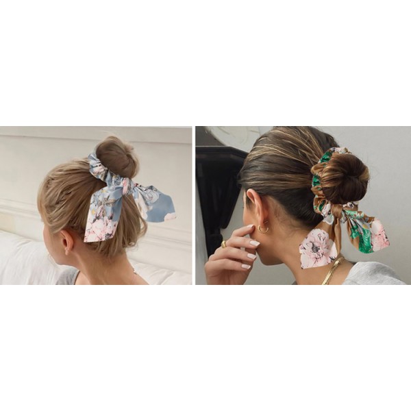 ROXXANI Λαστιχάκι μαλλιών με μικρό φιόγκο BTHU-0001, φλοράλ