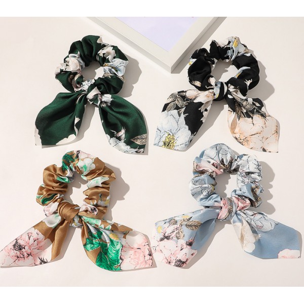 Λαστιχάκι μαλλιών με μικρό φιόγκο BTHU-0004, φλοράλ Λαστιχάκι μαλλιών με μικρό φιόγκο BTHU-0004, φλοράλ