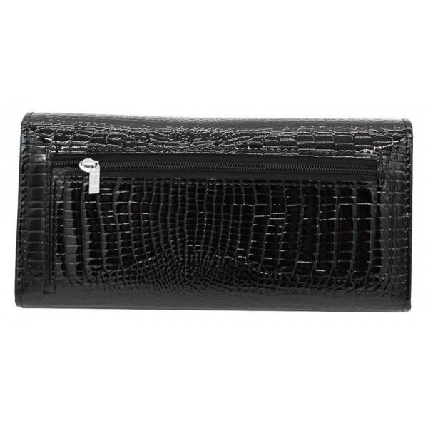 HENGHUANG γυναικείο πορτοφόλι LBAG-0007, δερμάτινο, μαύρο