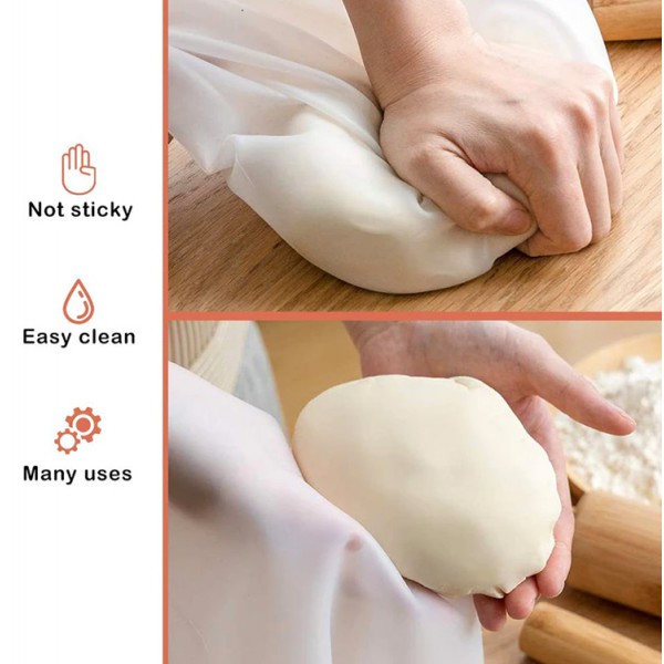 Επαναχρησιμοποιούμενη σακούλα σιλικόνης για ζύμωση HUH-0009, διάφανη