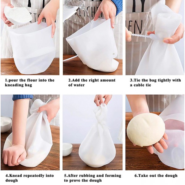 Επαναχρησιμοποιούμενη σακούλα σιλικόνης για ζύμωση HUH-0009, διάφανη