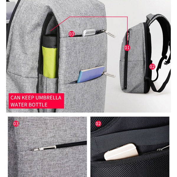 MARK RYDEN τσάντα πλάτης MR5911, με θήκη laptop 15.6", 22L, μαύρη