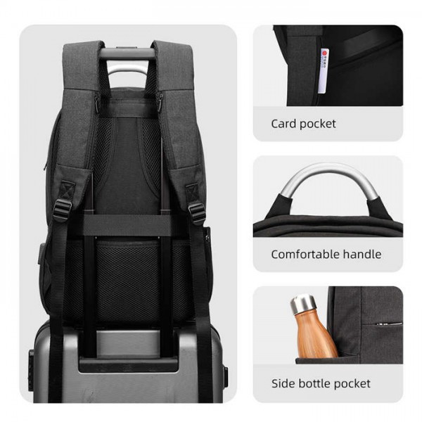 MARK RYDEN τσάντα πλάτης MR6320, με θήκη laptop 15.6", 16L, μαύρη