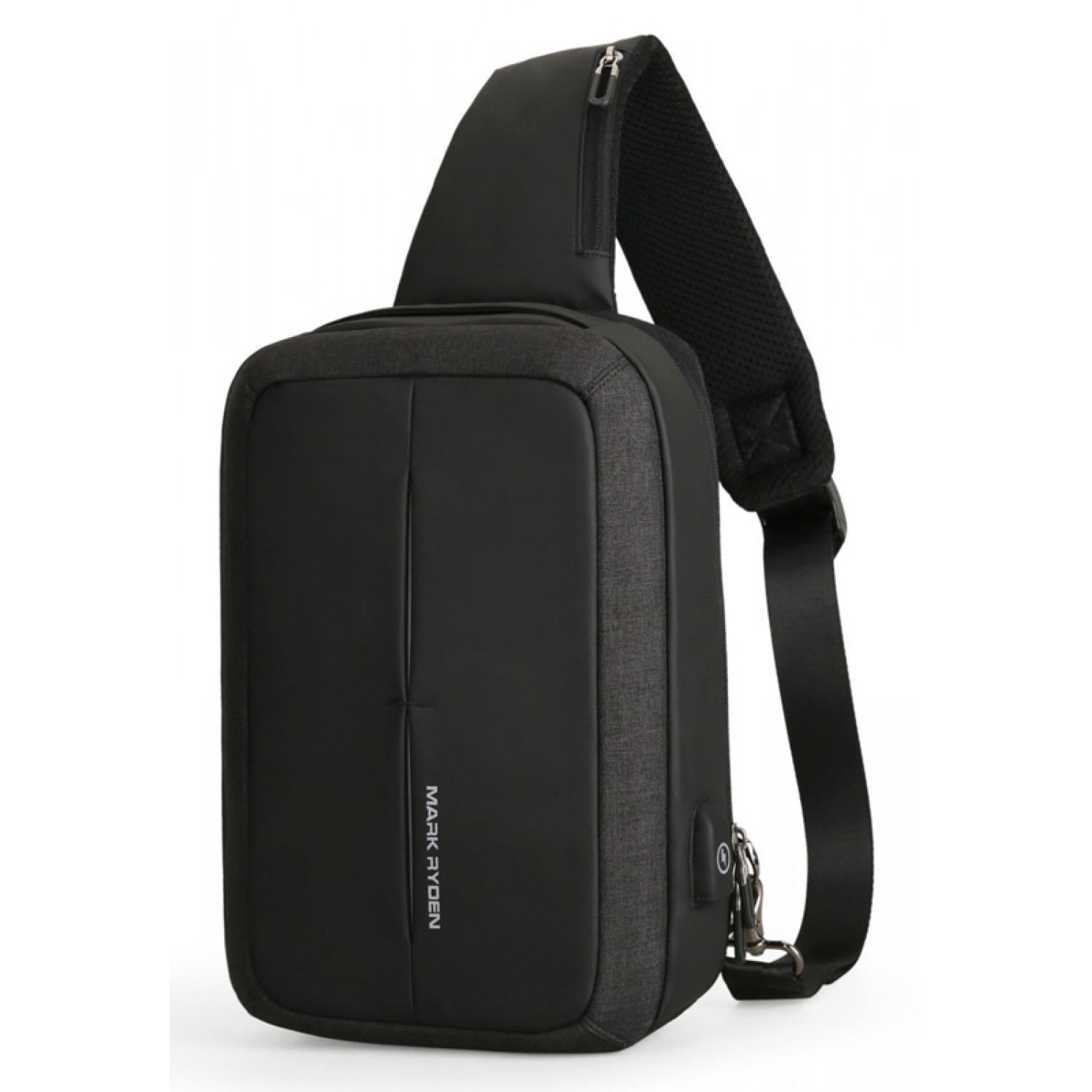 MARK RYDEN τσάντα crossbody MR7011, θήκη tablet 9.7", αδιάβροχη, μαύρη