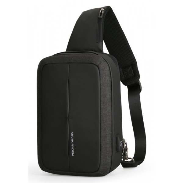 MARK RYDEN τσάντα crossbody MR7011, θήκη tablet 9.7", αδιάβροχη, μαύρη