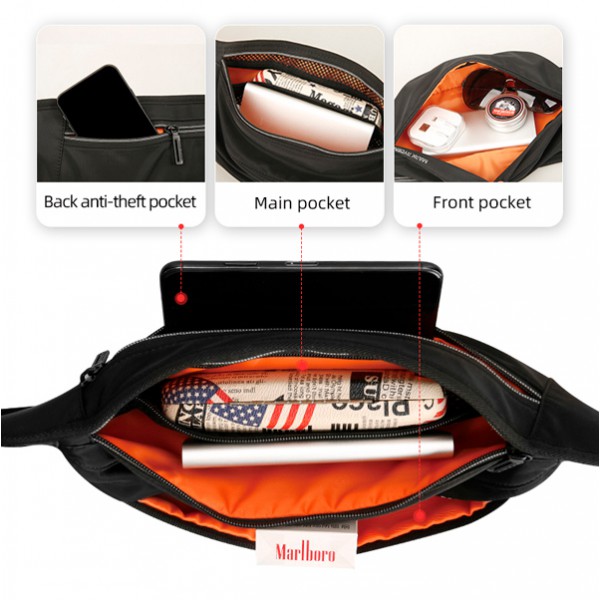 MARK RYDEN τσάντα μέσης MR8789XK, αδιάβροχη, 1.7L, μαύρη