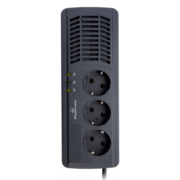 POWERTECH σταθεροποιητής ρεύματος PT-AVR1000I, 1000VA/500W, 3x schuko POWERTECH σταθεροποιητής ρεύματος PT-AVR1000I, 1000VA/500W, 3x schuko