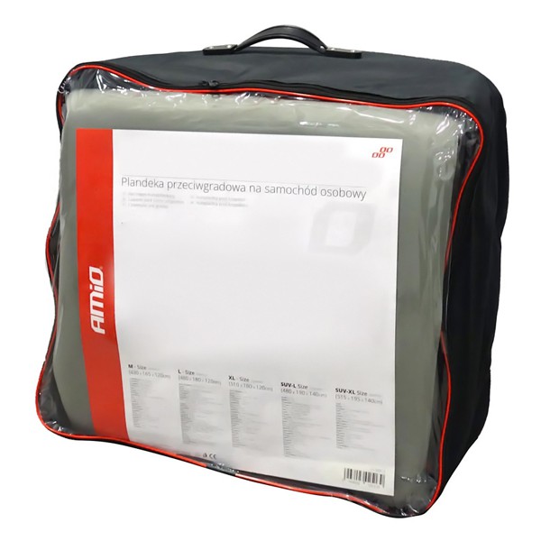 AMIO κουκούλα μηχανής 02575, με επένδυση, 246x104x127cm, γκρι