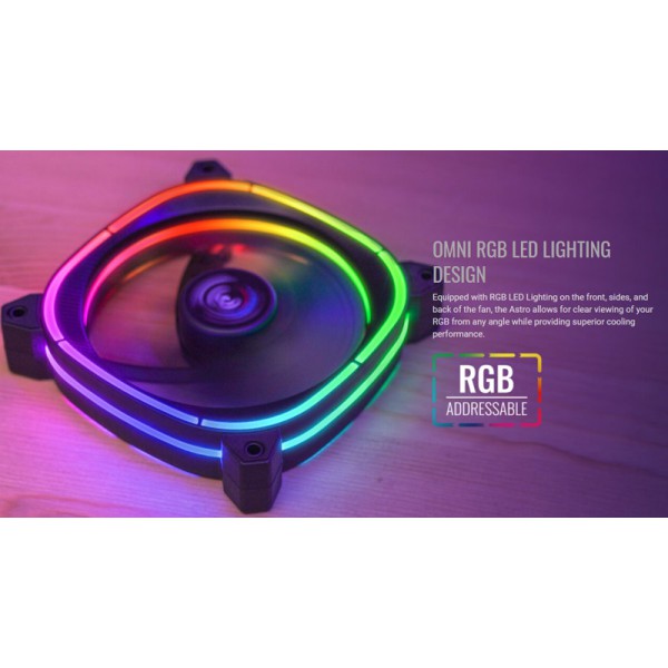 AEROCOOL LED ανεμιστήρας ASTRO-12, 6-pin connector, 120mm, ARGB