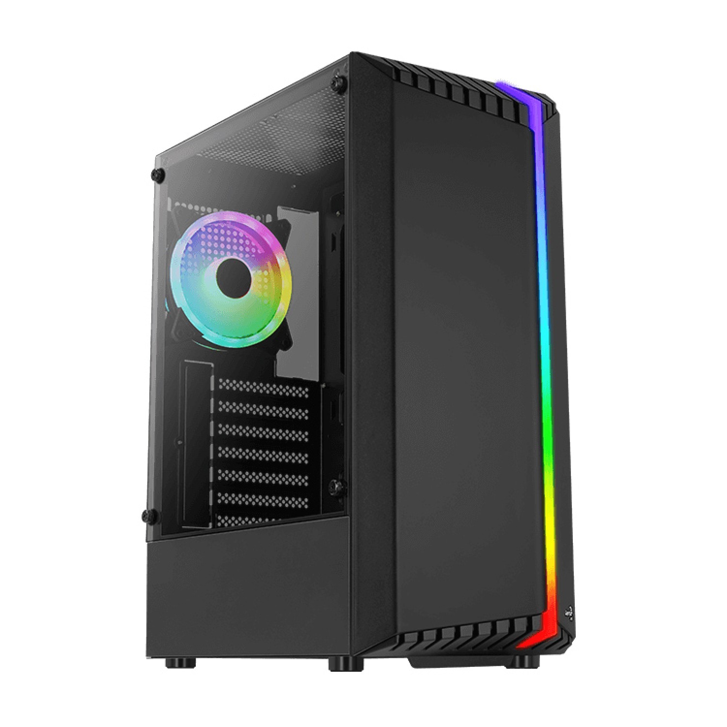 AEROCOOL PC case mid tower BIONIC-G, 206x450x372mm, 1x RGB fan, μαύρο AEROCOOL PC case mid tower BIONIC-G, 206x450x372mm, 1x RGB fan, μαύρο